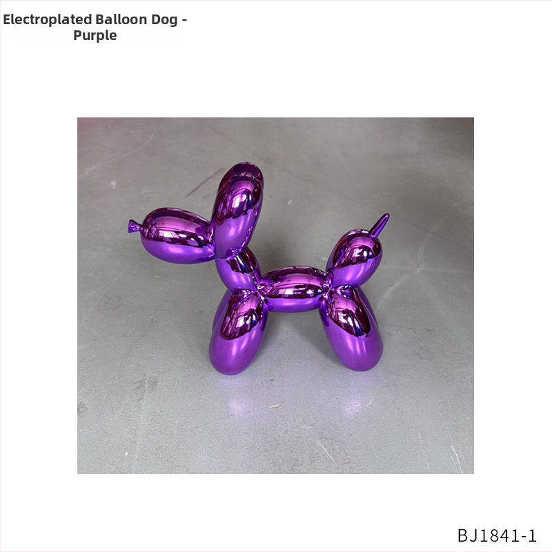 Baliono šuns skulptūra – šiuolaikinio meno stilius, plastmasos medžiaga, pusiau rankinis ir pusiau mechaninis gaminimas