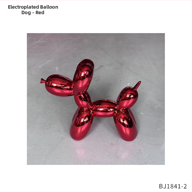 Baliono šuns skulptūra – šiuolaikinio meno stilius, plastmasos medžiaga, pusiau rankinis ir pusiau mechaninis gaminimas