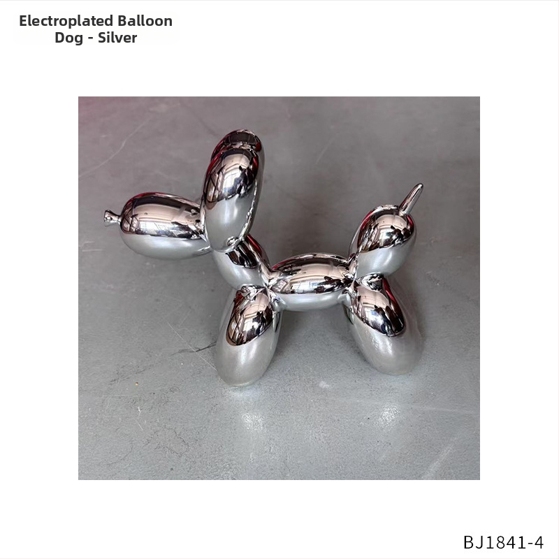 Baliono šuns skulptūra – šiuolaikinio meno stilius, plastmasos medžiaga, pusiau rankinis ir pusiau mechaninis gaminimas