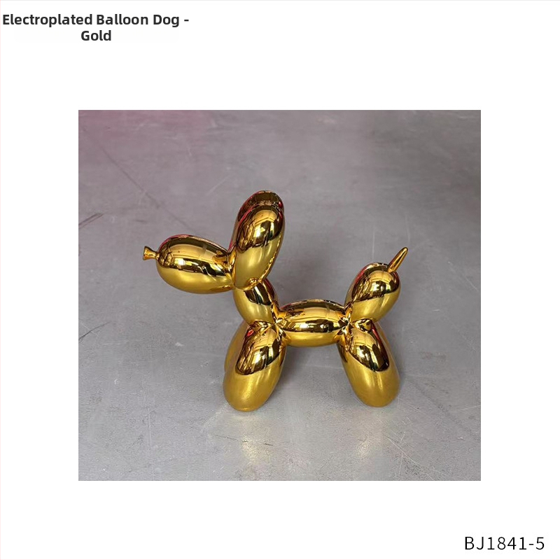 Baliono šuns skulptūra – šiuolaikinio meno stilius, plastmasos medžiaga, pusiau rankinis ir pusiau mechaninis gaminimas