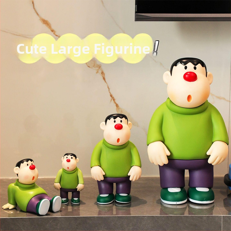 Vinilinis tigro figūrė – rankų darbo, su pakreipta galva, Šiaurės stiliaus dekoras biurui, svetainei ar įėjimui (Prekės ženklas: Happy Creation Society)