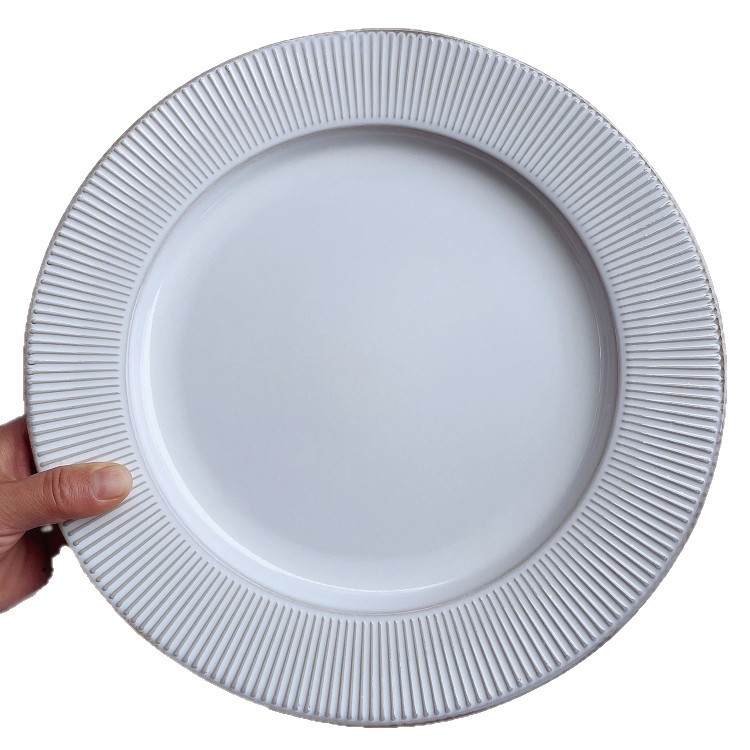 Eiropas stila ēdiena šķīvis, apaļš, vienkrāsains, mūsdienīgs minimālisma dizains, piemērots dāvanai