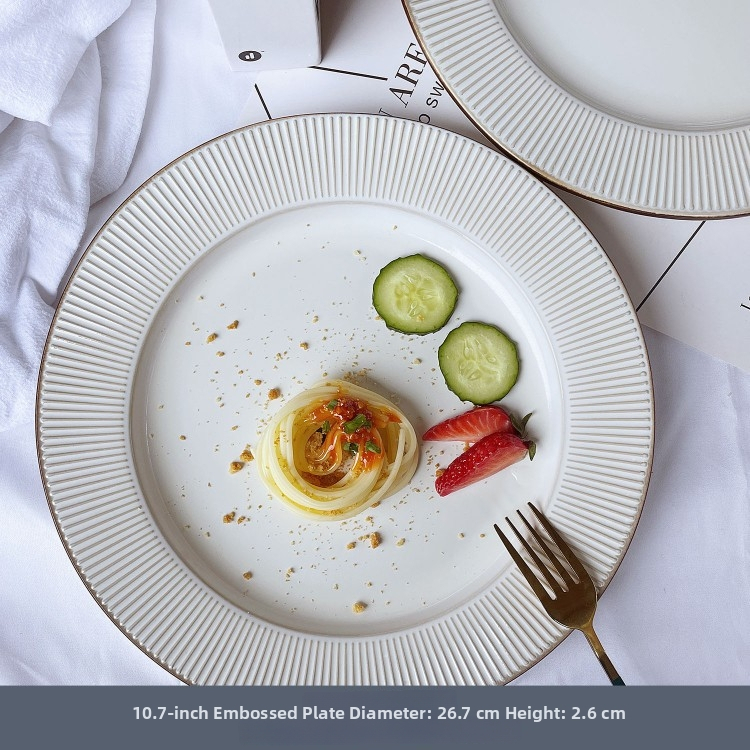 Eiropas stila ēdiena šķīvis, apaļš, vienkrāsains, mūsdienīgs minimālisma dizains, piemērots dāvanai