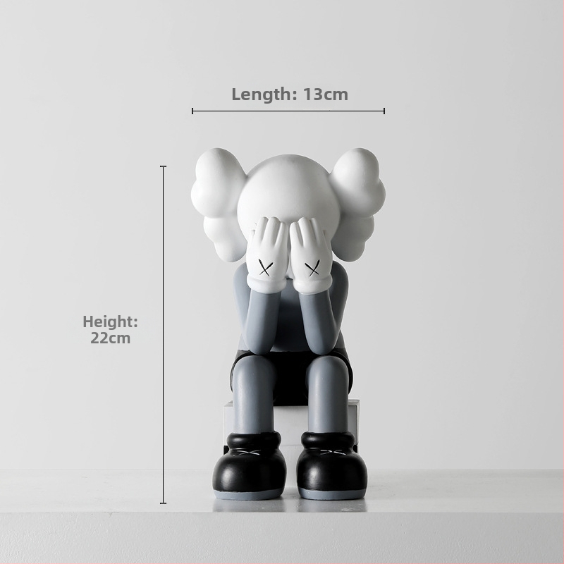 Meškiuko figūrėlė – šiaurietiško stiliaus, derva, Tang Dynasty prekė, animacinis dekoras, kartono pakuotė