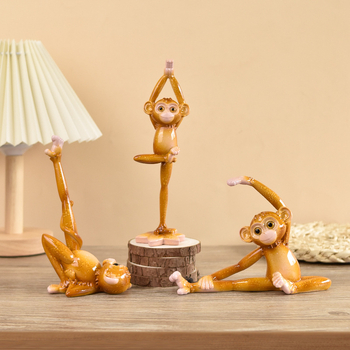 Beždžionė jogos poza iš sintetinės dervos – gyvūnų dekoratyvinė figūra Zhongtuo (Medžiaga: sintetinė derva; Prekės ženklas: Zhongtuo; Kategorija: Gyvūnai; Medžiagos tipas: plastikas, derva)