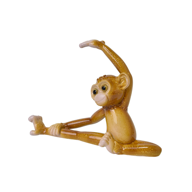 Beždžionė jogos poza iš sintetinės dervos – gyvūnų dekoratyvinė figūra Zhongtuo (Medžiaga: sintetinė derva; Prekės ženklas: Zhongtuo; Kategorija: Gyvūnai; Medžiagos tipas: plastikas, derva)