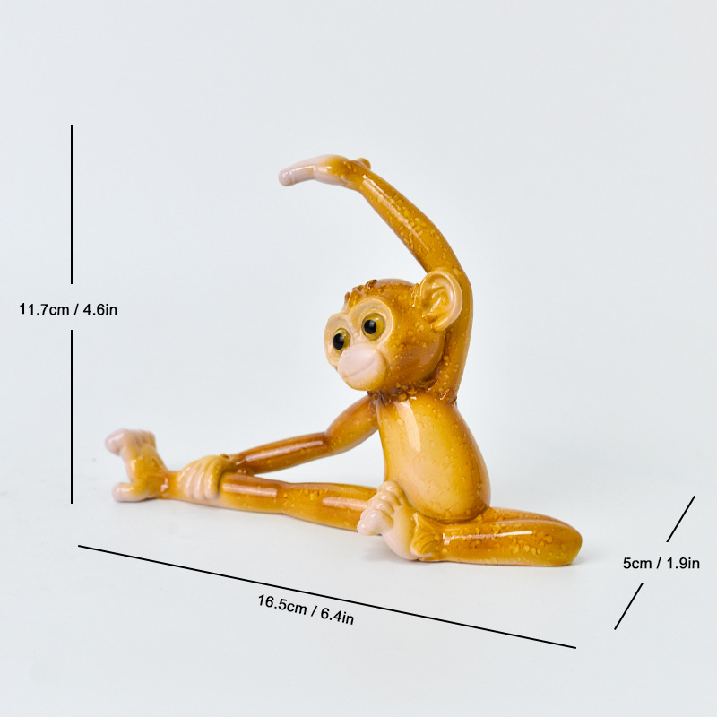 Beždžionė jogos poza iš sintetinės dervos – gyvūnų dekoratyvinė figūra Zhongtuo (Medžiaga: sintetinė derva; Prekės ženklas: Zhongtuo; Kategorija: Gyvūnai; Medžiagos tipas: plastikas, derva)