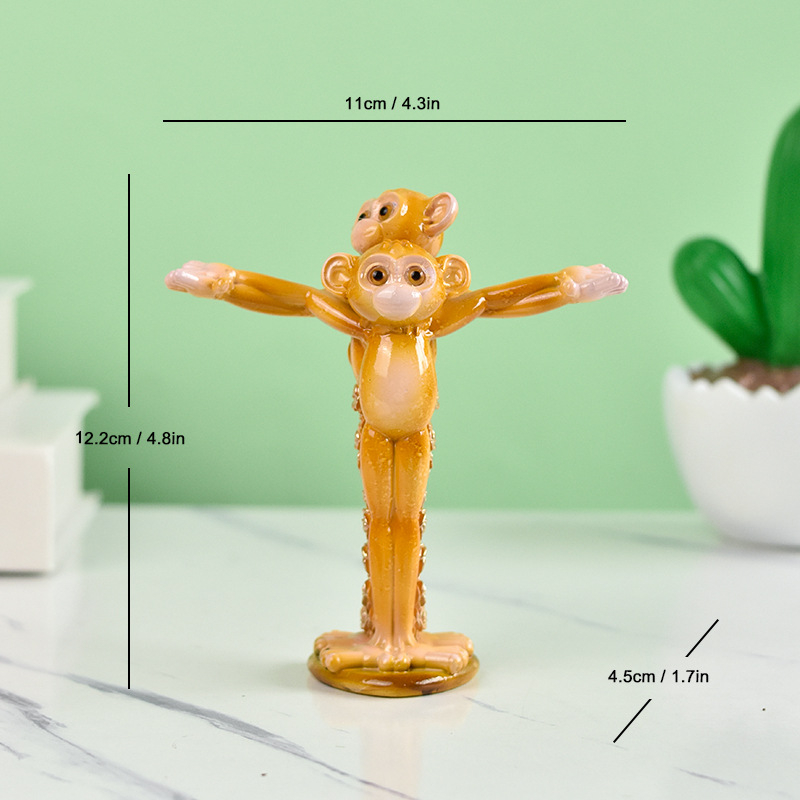 Beždžionė jogos poza iš sintetinės dervos – gyvūnų dekoratyvinė figūra Zhongtuo (Medžiaga: sintetinė derva; Prekės ženklas: Zhongtuo; Kategorija: Gyvūnai; Medžiagos tipas: plastikas, derva)