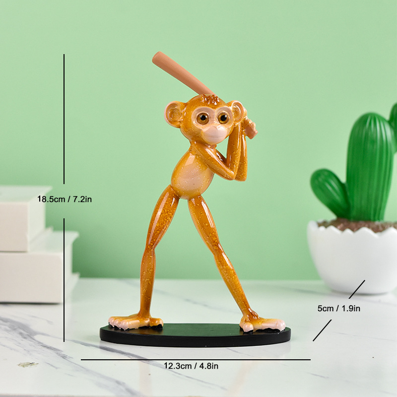 Beždžionė jogos poza iš sintetinės dervos – gyvūnų dekoratyvinė figūra Zhongtuo (Medžiaga: sintetinė derva; Prekės ženklas: Zhongtuo; Kategorija: Gyvūnai; Medžiagos tipas: plastikas, derva)