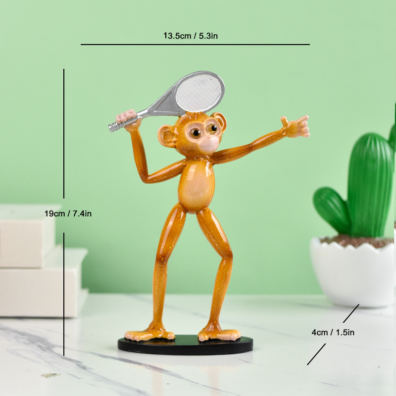 Beždžionė jogos poza iš sintetinės dervos – gyvūnų dekoratyvinė figūra Zhongtuo (Medžiaga: sintetinė derva; Prekės ženklas: Zhongtuo; Kategorija: Gyvūnai; Medžiagos tipas: plastikas, derva)