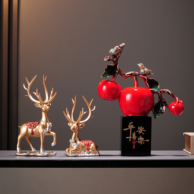 Laiminga elnio figūrėlė iš rezino - Kinų stiliaus vidaus dekorui, rezino amatai, prekės ženklas Card decoration, puiki dovana naujakuriams