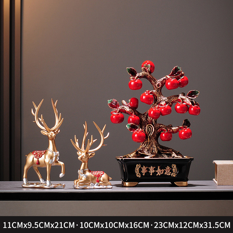 Laiminga elnio figūrėlė iš rezino - Kinų stiliaus vidaus dekorui, rezino amatai, prekės ženklas Card decoration, puiki dovana naujakuriams