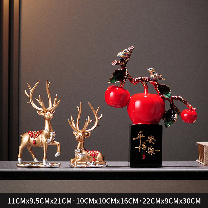 Laiminga elnio figūrėlė iš rezino - Kinų stiliaus vidaus dekorui, rezino amatai, prekės ženklas Card decoration, puiki dovana naujakuriams