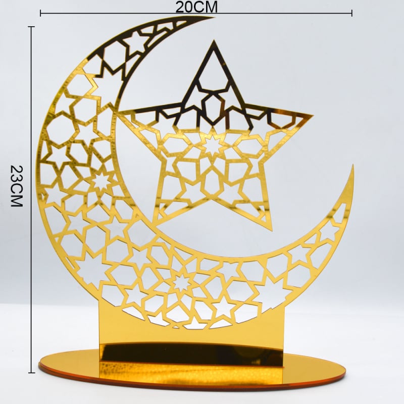 BT001-256 Akrilni stalak za izlaganje s motivom Bliskog Istoka, gravirani stolni dekor, etnički stil