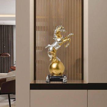 Baiying Šiaurietiškojo Meno Modernus Arklio Dekoras Gyvenamajai, Televizoriaus Spintei, Įėjimui ir Vyno Spintai – Syntetinė Derva