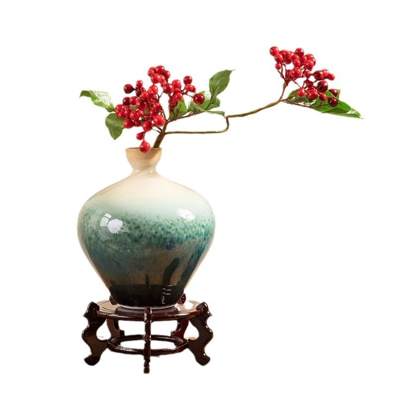 Glazēta keramikas vāze ķīniešu stilā