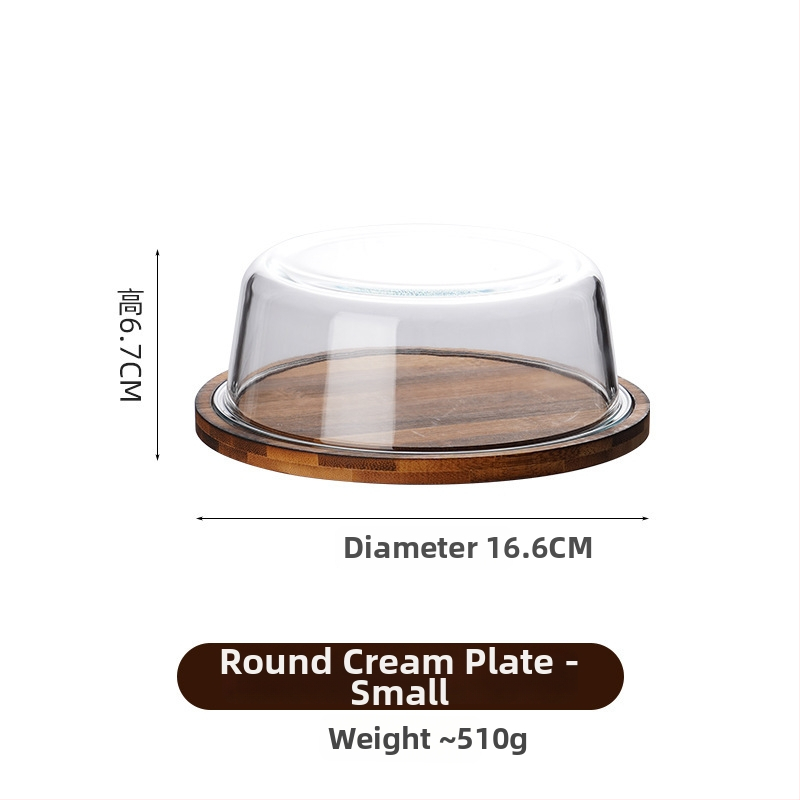 Stikla sviesta uzglabāšanas trauks ar vāciņu, kvadrātformas, termiski izturīgs stikls, gaišs grezns stils, nav piemērots mikroviļņu krāsnij