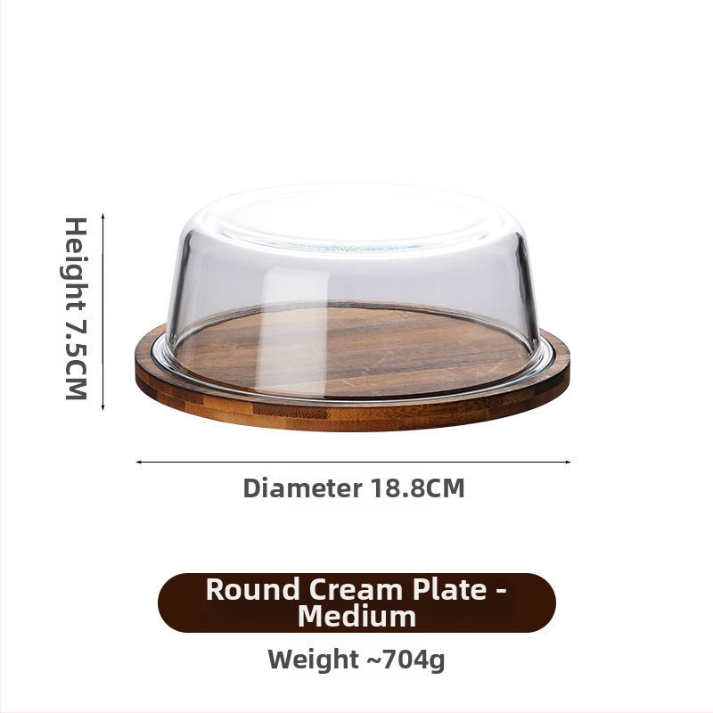 Stikla sviesta uzglabāšanas trauks ar vāciņu, kvadrātformas, termiski izturīgs stikls, gaišs grezns stils, nav piemērots mikroviļņu krāsnij