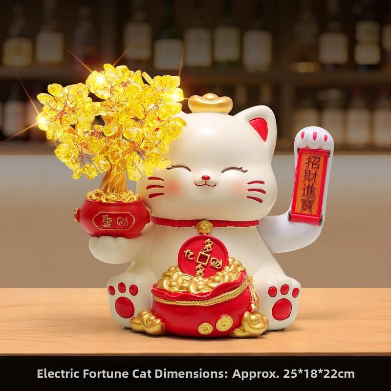 Laiminga katė – stalinis dekoras iš dervos, paprastas ir modernus stilius, tinkama perkėlimui ir įmonių/promocinių dovanų