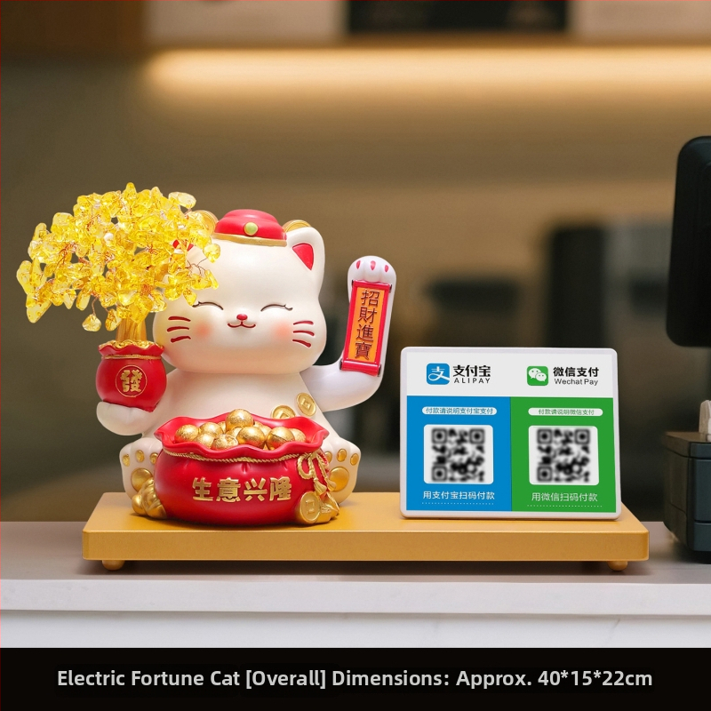 Laiminga katė – stalinis dekoras iš dervos, paprastas ir modernus stilius, tinkama perkėlimui ir įmonių/promocinių dovanų