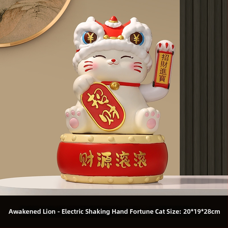 Laiminga katė – stalinis dekoras iš dervos, paprastas ir modernus stilius, tinkama perkėlimui ir įmonių/promocinių dovanų