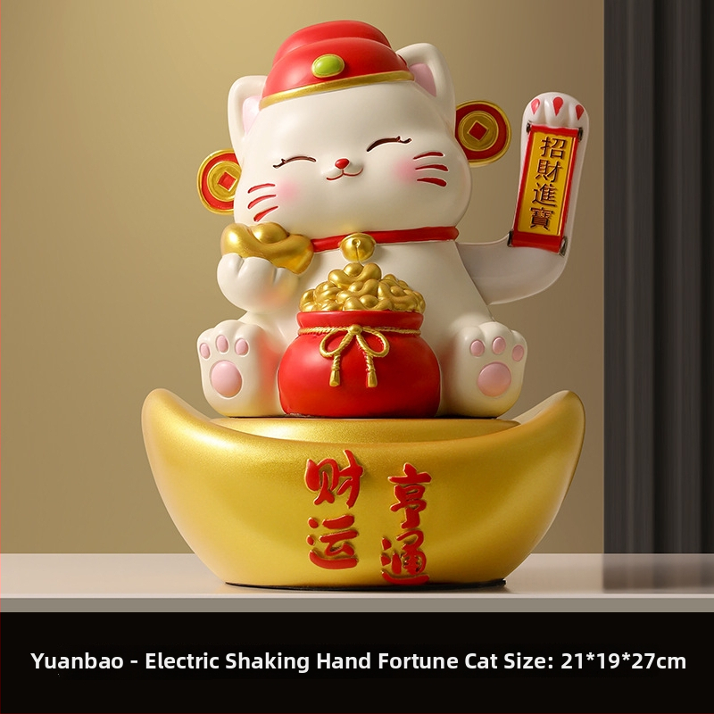 Laiminga katė – stalinis dekoras iš dervos, paprastas ir modernus stilius, tinkama perkėlimui ir įmonių/promocinių dovanų