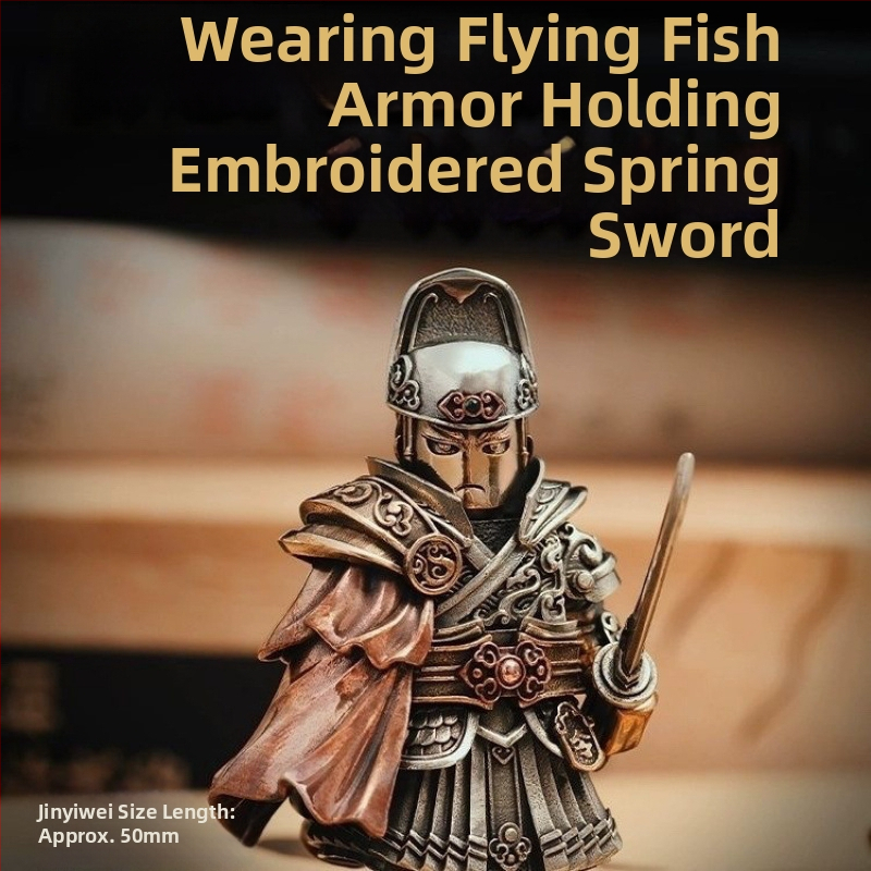 Desktopová ozdoba s motívom Ming Dynasty Jin Yi Wei – čínske kovové dekorácie, prispôsobiteľné (Materiál: kov; Štýl: Čínske; Téma: Ming Dynasty Jin Yi Wei; Prispôsobenie: k dispozícii)