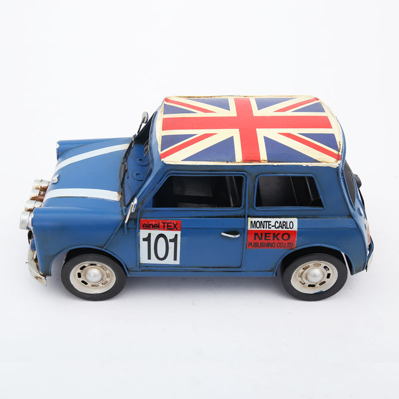 Sa Zhe kovácsoltvas autómodell, könnyű luxus Európai-Brit stílus, retro nosztalgikus otthoni dekoráció