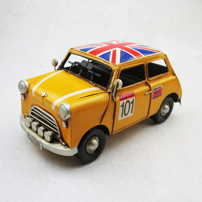 Sa Zhe kovácsoltvas autómodell, könnyű luxus Európai-Brit stílus, retro nosztalgikus otthoni dekoráció