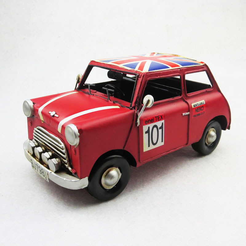 Sa Zhe kovácsoltvas autómodell, könnyű luxus Európai-Brit stílus, retro nosztalgikus otthoni dekoráció