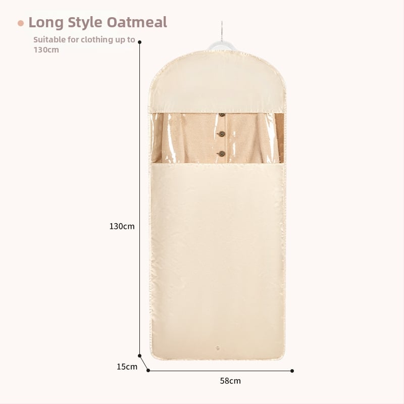 Чанта за съхранение на пухено яке със закачане — сатенен материал, прахоустойчива и влагоустойчива, компресия без въздух за гардероб