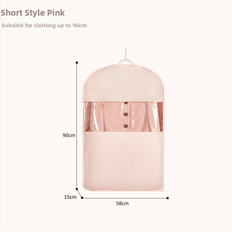 Чанта за съхранение на пухено яке със закачане — сатенен материал, прахоустойчива и влагоустойчива, компресия без въздух за гардероб