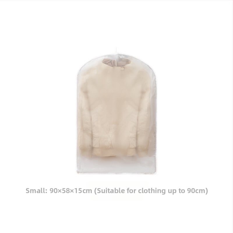 Чанта за съхранение на пухено яке със закачане — сатенен материал, прахоустойчива и влагоустойчива, компресия без въздух за гардероб