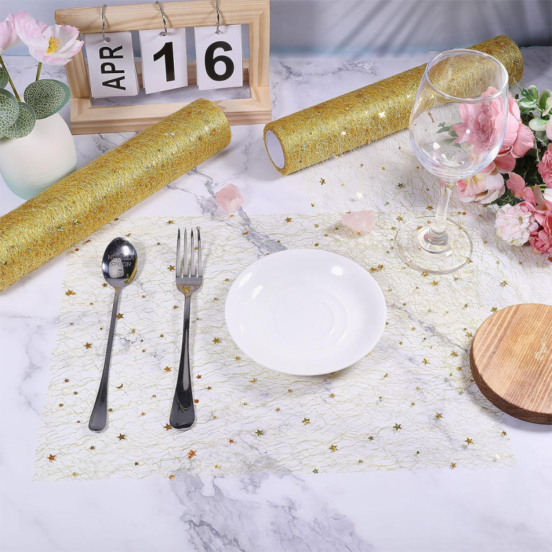 Stolni runner s mrežastim dizajnom i toplinskim otiskom, geometrijski apstraktni uzorak (Materijal: poliester vlakno; Stil: lagani luksuz; Oblik: pravokutnik; Kategorija: stolni runner)