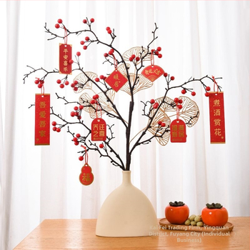 Naujo namų šventinė dekoracija su Fortūnos vaisiais ir vaisių gėlėmis (Medžiaga: Plastikas; Stilius: Kinų stilius; Prekės ženklas: Other; IP leidimas: Ne)