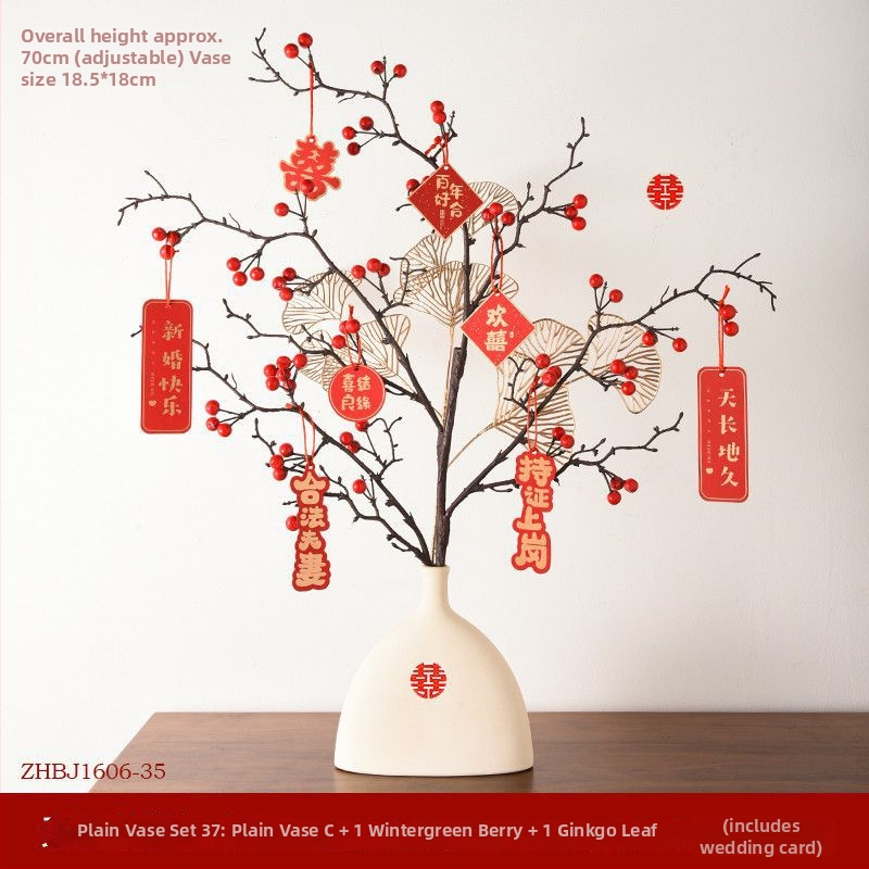 Naujo namų šventinė dekoracija su Fortūnos vaisiais ir vaisių gėlėmis (Medžiaga: Plastikas; Stilius: Kinų stilius; Prekės ženklas: Other; IP leidimas: Ne)