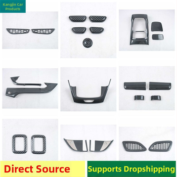 Karbono pluošto išvaizdos vidinė apdaila Buick GL8 New Energy Lu Shang – ABS plastikas, navigacijos rėmas ir galinių durelių rankenos rėmas