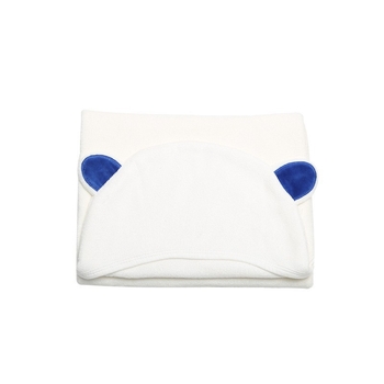 Babafürdő törölköző kapucnival és mesefülekkel — bambusz rost, 400–500 g, 19 szál, hímzett és varrott