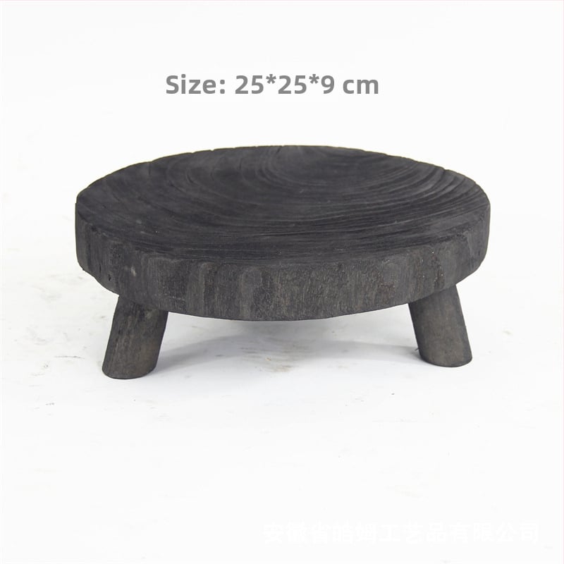 Koka dekoratīvs trauks Wabi-Sabi stilā — Haom zīmols, materiāls: koks, iepakojums: kartons, paredzēts mājai, viesnīcai un vilai