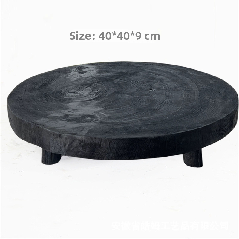 Koka dekoratīvs trauks Wabi-Sabi stilā — Haom zīmols, materiāls: koks, iepakojums: kartons, paredzēts mājai, viesnīcai un vilai