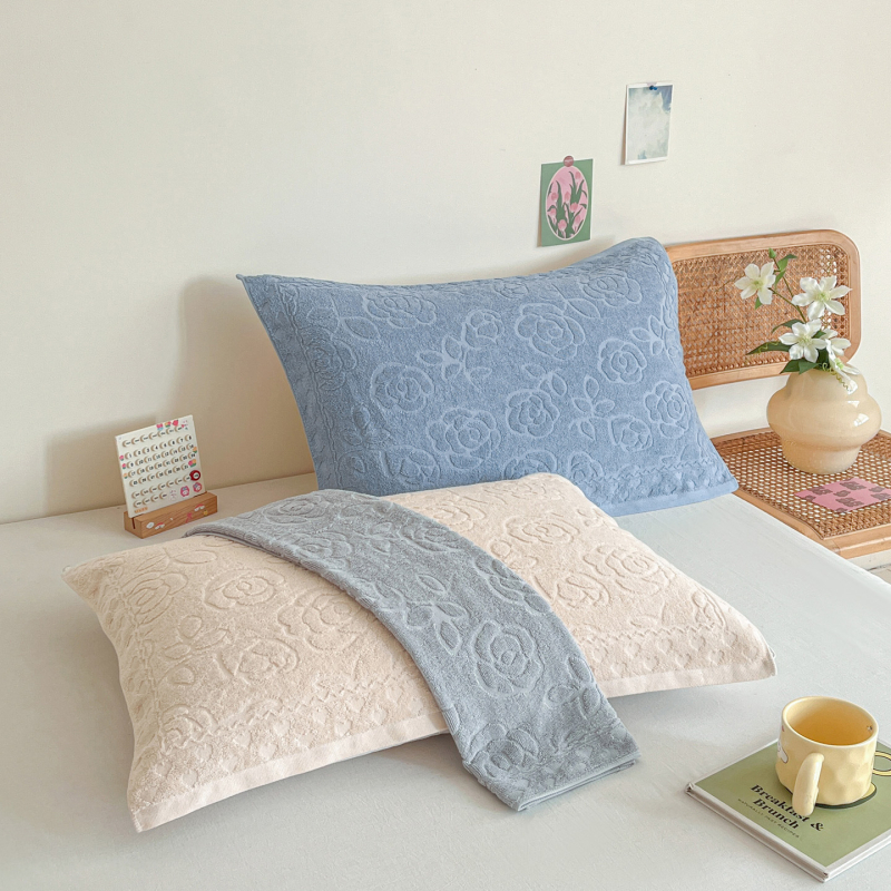 Set navlaka za jastuke od 100% pamuka, terry – par, retro stil, gusta tkanina