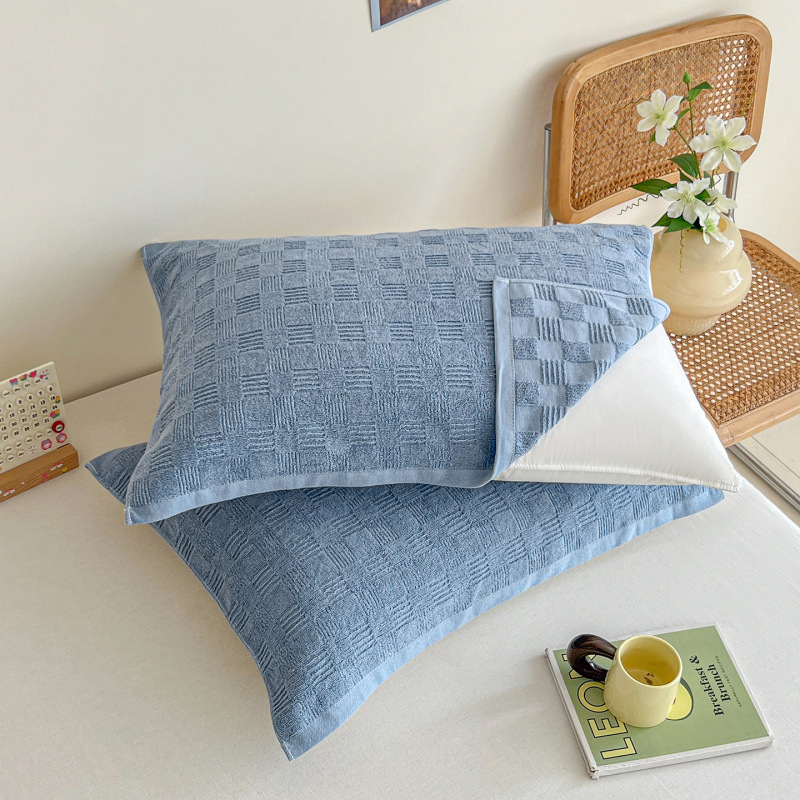 Set navlaka za jastuke od 100% pamuka, terry – par, retro stil, gusta tkanina