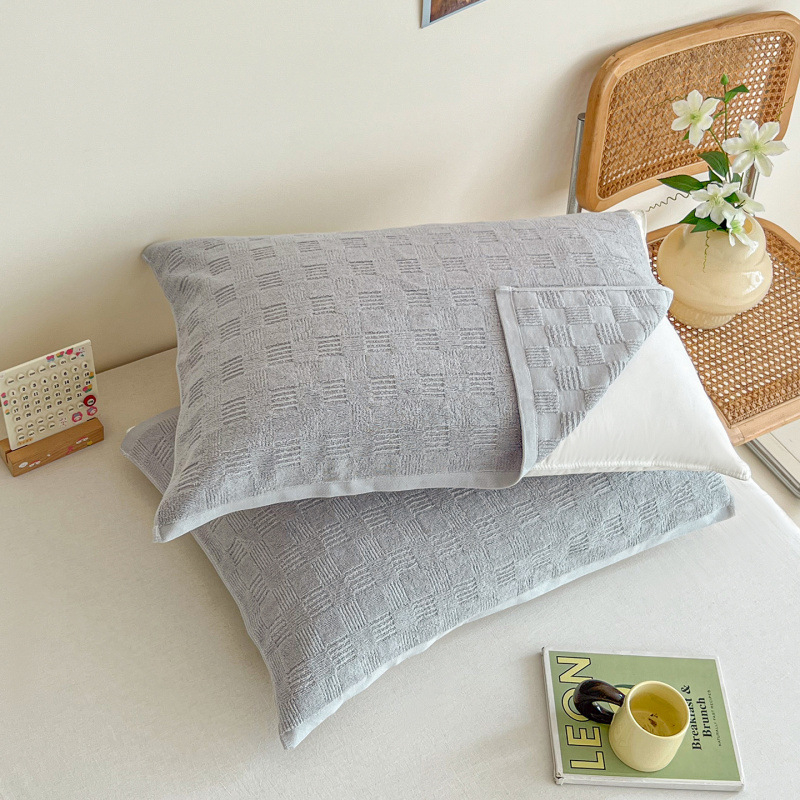 Set navlaka za jastuke od 100% pamuka, terry – par, retro stil, gusta tkanina