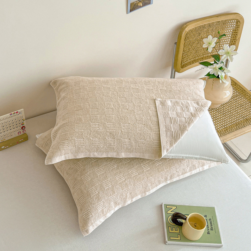 Set navlaka za jastuke od 100% pamuka, terry – par, retro stil, gusta tkanina