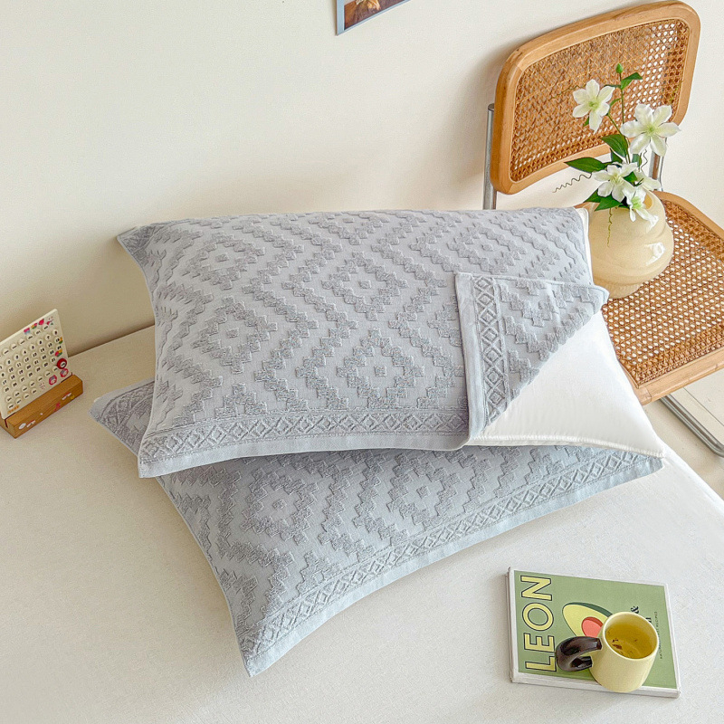 Set navlaka za jastuke od 100% pamuka, terry – par, retro stil, gusta tkanina