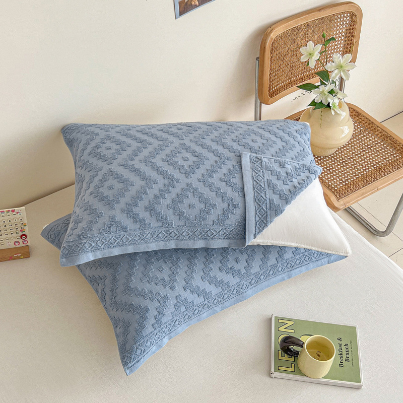 Set navlaka za jastuke od 100% pamuka, terry – par, retro stil, gusta tkanina