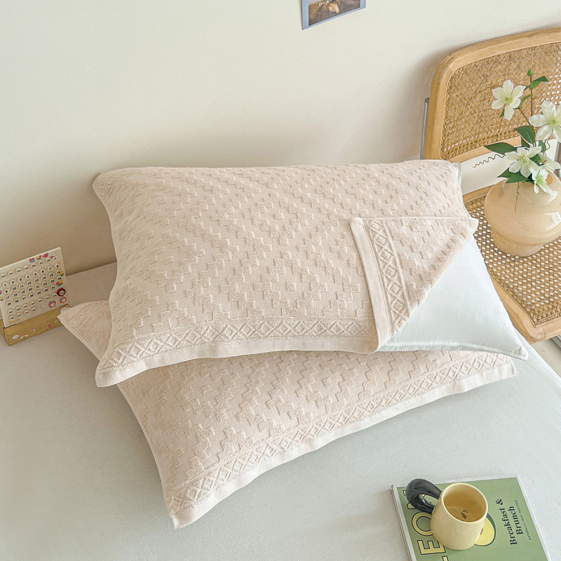 Set navlaka za jastuke od 100% pamuka, terry – par, retro stil, gusta tkanina