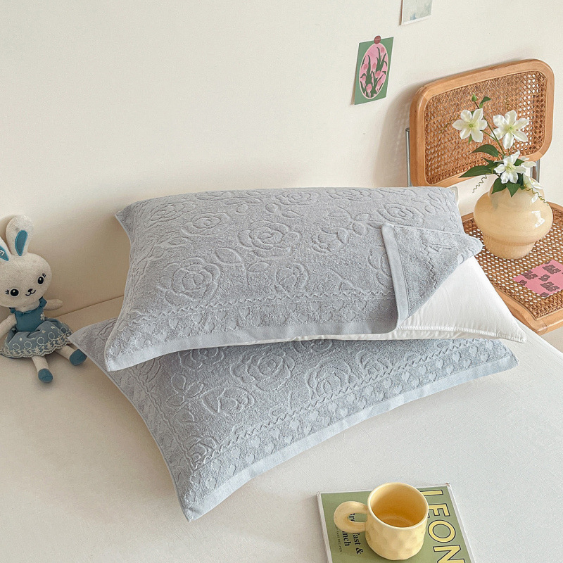 Set navlaka za jastuke od 100% pamuka, terry – par, retro stil, gusta tkanina