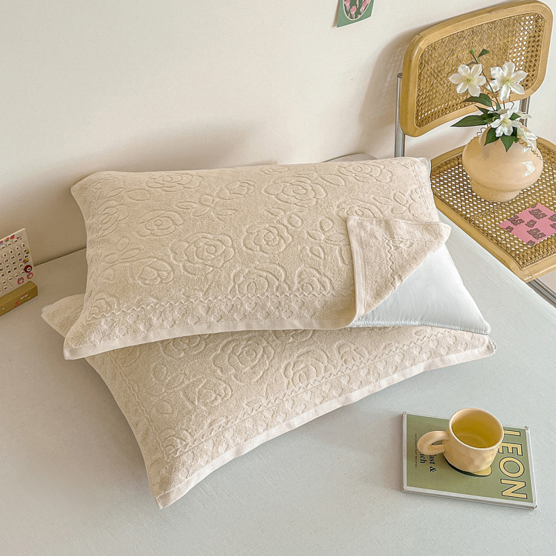 Set navlaka za jastuke od 100% pamuka, terry – par, retro stil, gusta tkanina