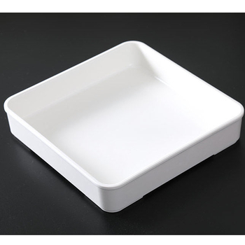 Melamīna kvadrātveida trauks, pārtikas kvalitāte, izturīgs pret temperatūru, pasniegšanas plāksne gataviem ēdieniem un dārzeņiem